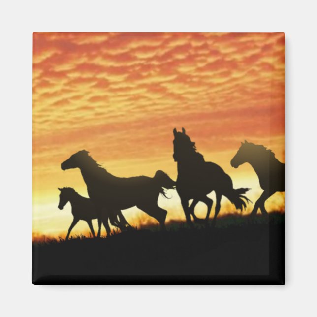 Wild Mustangs Magnet (Vorne)
