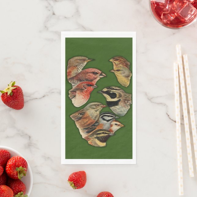 Wild-Natur-Portrait von Vögeln Serviette (Beispiel)