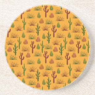 Wild Nature Cactus Bushes Pattern Getränkeuntersetzer