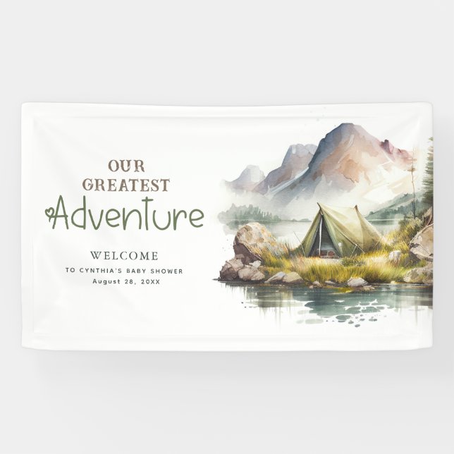 Wild Nature Camping Inspiriert Begrüßungszeichen Banner (Horizontal)
