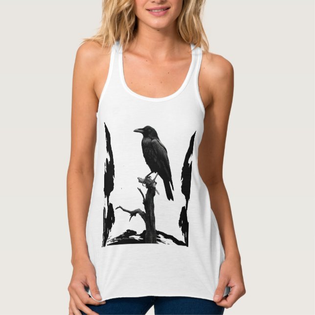Wild Nature Crow-Raven-Shirt Tank Top (Vorderseite)