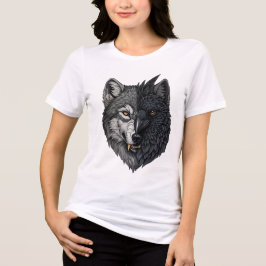 Wild Nature Crow-Wolf Raven Tri-Blend Shirt