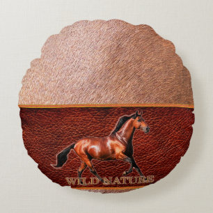 WILD NATURE - HORSE Design Collection Rundes Kissen