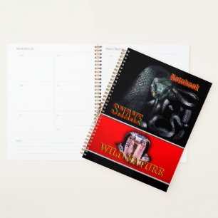 WILD NATURE - schwarze SNAKE-Designkollektion Planer