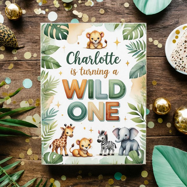 Wild One 1. Geburtstag Einladungskarte - Charlotte (Von Creator hochgeladen)