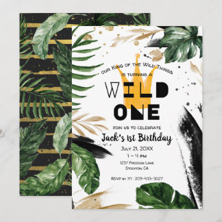 Wild One 1. Geburtstag | King of Things Crown Einladung