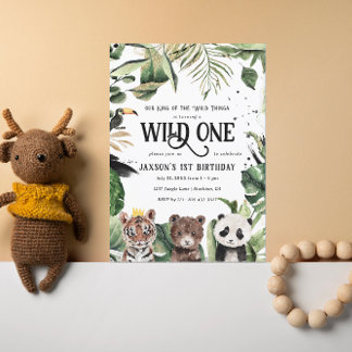 Wild One 1. Geburtstag | King of Things Crown Einladung
