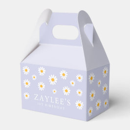 Wild One 1. Geburtstag Party Boho Periwinkle Daisy Geschenkschachtel