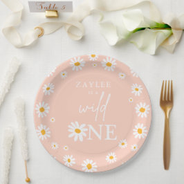 Wild One 1. Geburtstag Party Boho Retro Daisy Pape Pappteller