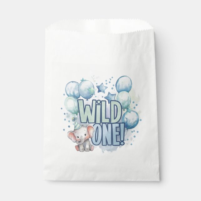 Wild One 1. Geburtstag Wasserfarbe Geschenktütchen (Vorderseite)