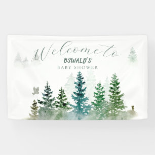 Wild One 1. Geburtstag Wasserfarbe Waldtiere Banner