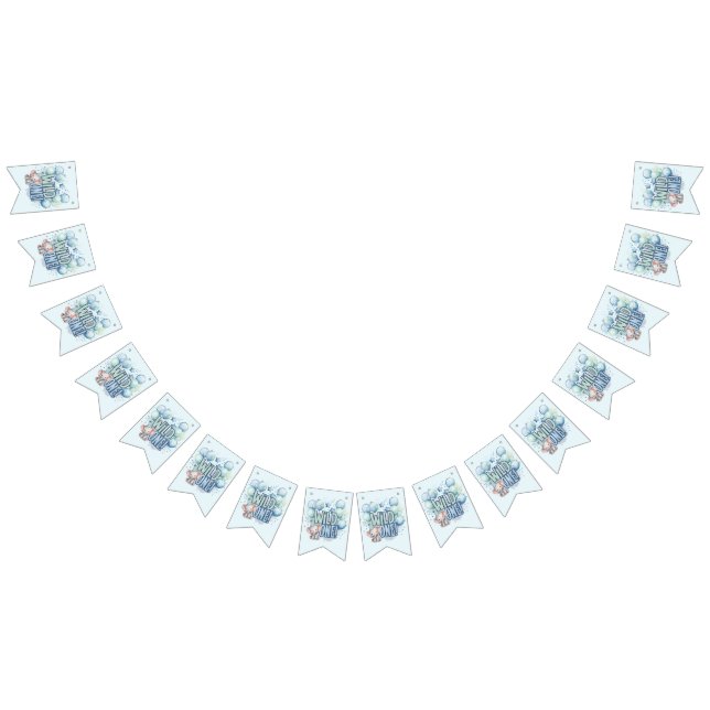 Wild One 1. Geburtstag Wasserfarbe Wimpelkette (Alle)