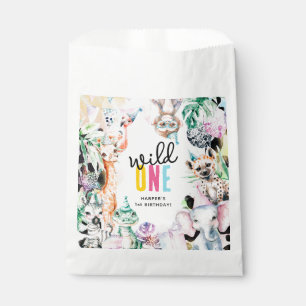 Wild One 1. Geburtstags-Safari-Tiere Geschenktütchen