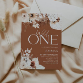 Wild One 1er anniversaire Invitation Boho Terracot