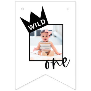 Wild One 1st Birthday 12 Mois Bannière photo