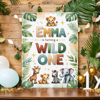 Wild One 1st Birthday Invitation Card - Emma Einladung