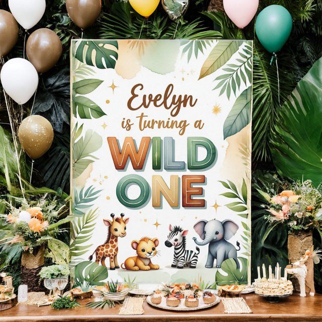 Wild One 1st Birthday Invitation Card - Evelyn Einladung (Von Creator hochgeladen)