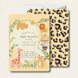 Wild One Adventure erwartet Baby Shower gerundet Einladung