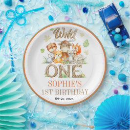 Wild One Animal 1st Birthday Party | Safari Jungle Pappteller