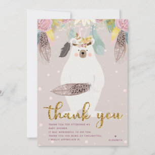 Wild One Baby Shower Dankeskarte