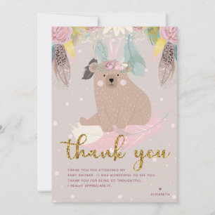 Wild One Baby Shower Dankeskarte