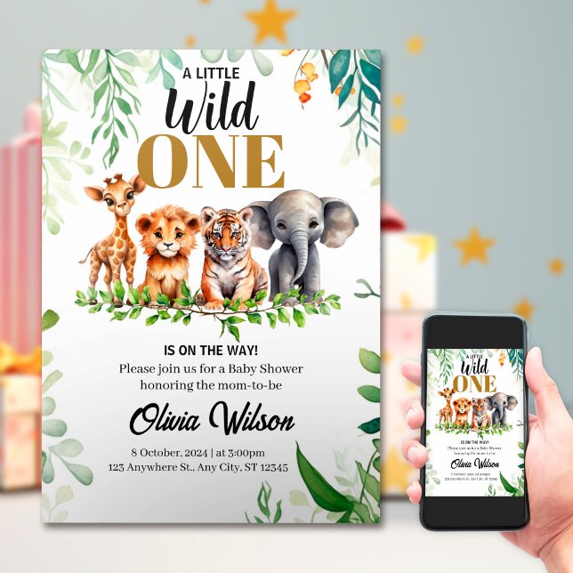 Wild One Baby Shower Einladung (Von Creator hochgeladen)