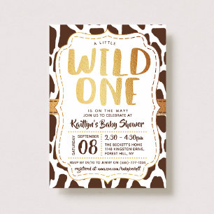 Wild One Baby Shower Einladung