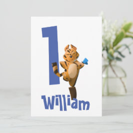 Wild One Baby Tiger 1st Birthday Invitation – Rust Einladung