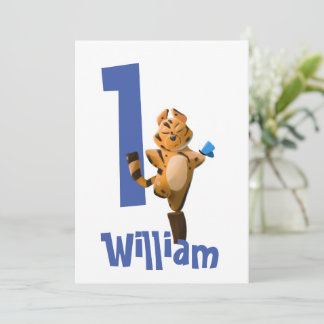Wild One Baby Tiger 1st Birthday Invitation – Rust Einladung