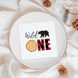 Wild One Bar Buffalo Kariert Erster Geburtstag Nap Serviette