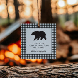 Wild One Bear Black Buffalo Kariert Geburtstag Geschenkanhänger