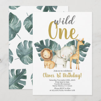 Wild One Birthday Boy Einladung