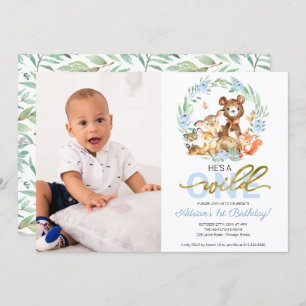 Wild One Birthday Invitations Avec Photo