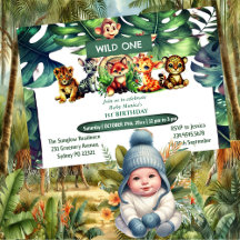 Wild One Birthday Jungle Safari Tropische Canopy