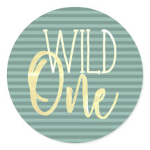 Wild One Birthday Sticker