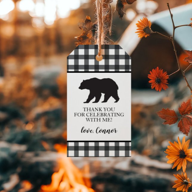 Wild One Black Bear Black Buffalo Kariert Danke Geschenkanhänger (Von Creator hochgeladen)