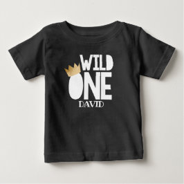 Wild ONE Black Gold Baby Boy ErstgeburtenOutfit T-shirt
