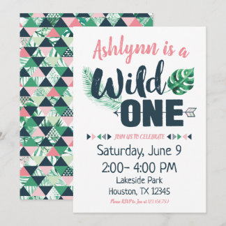 Wild One Boho Einladung zum ersten Geburtstag