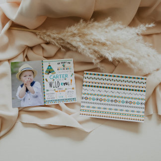 Wild One Boho Stamm Einladung zum Geburtstag