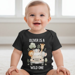 Wild One Boy 1. Geburtstag Safari Baby T-shirt