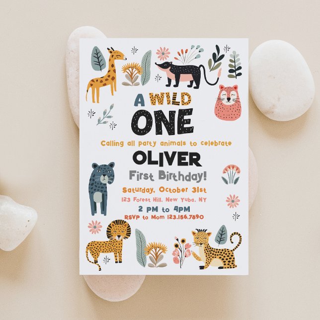 Wild One Boy First Birthday Invitation (Créateur téléchargé)