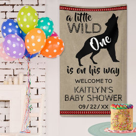 Wild One Boys Baby Dusche Willkommen Banner