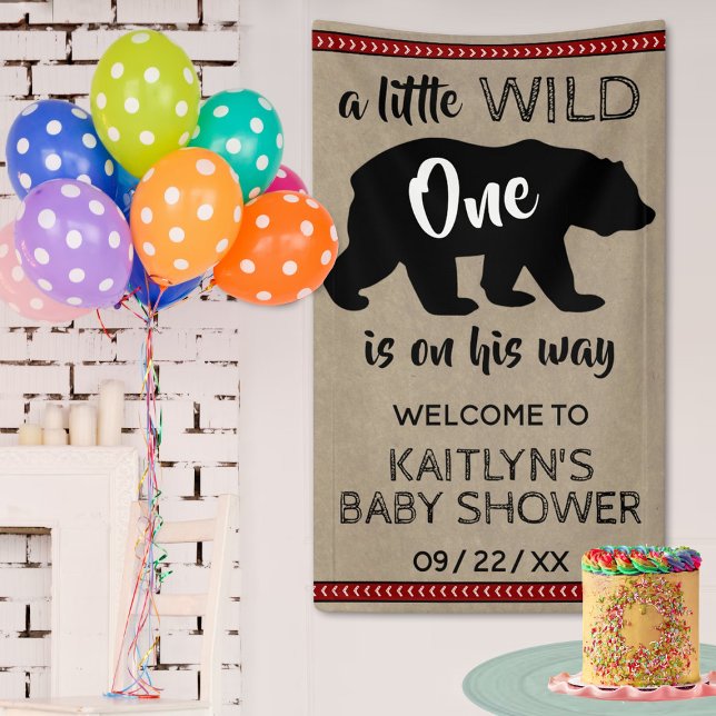 Wild One Boys Baby Dusche Willkommen Banner (Von Creator hochgeladen)