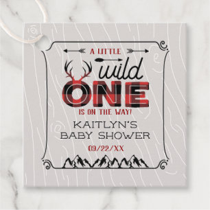 Wild One Boys Rustikale Karierte Lumberjack Babydu Geschenkanhänger