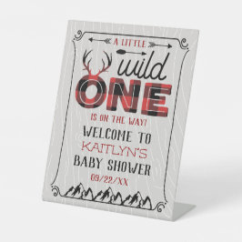 Wild One Boys Rustikale Karierte Lumberjack Babydu Sockelschild