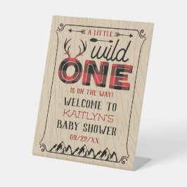 Wild One Boys Rustikale Karierte Lumberjack Babydu Sockelschild