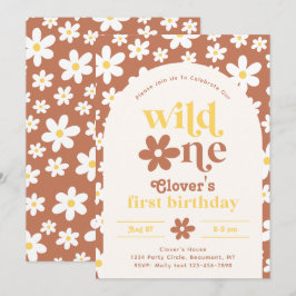 Wild One Daisy Birthday Einladung | Erste