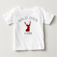 Wild One Deer Antlers Woodland Lumberjack Geburtst