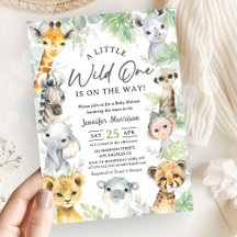 Wild One Dschungelsafari-Tiere Baby Shower