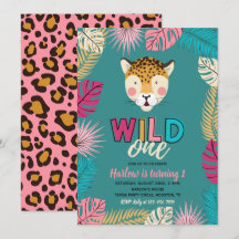 Wild ONE Einladung | Leopard - Einladungen